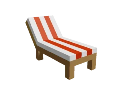 Red Long Beach Chair
