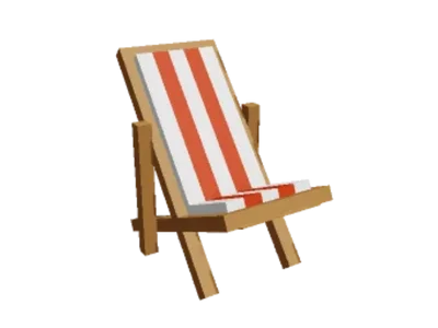 Red Short Beach Chair