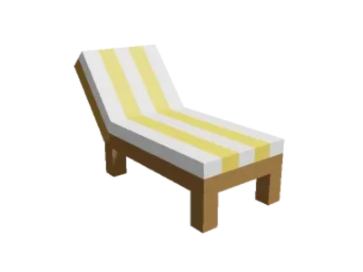 Yellow Long Beach Chair